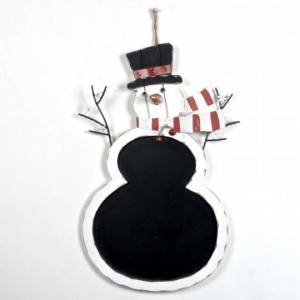 The Holiday Aisle Hanging Wooden Snowman in the Heat Body Tabletop Chalkboard THLY1953